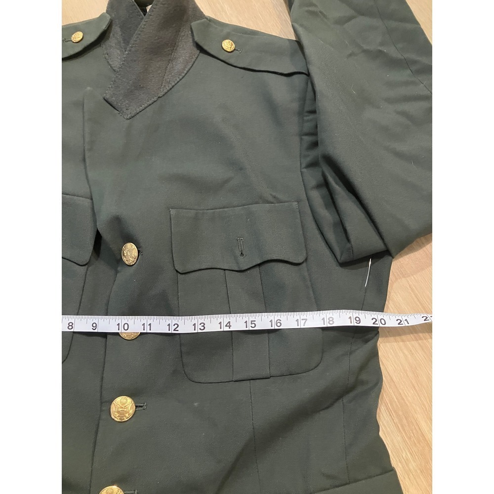 US Army Mens Green Dress Uniform Coat Jacket 41L‎ Derossi - Picture 8 of 11